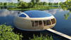 Автономный плавающий экодом на солнечных батареях для комфортного жилья 