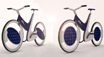 Велосипед с электромотором и солнечными батареями на дисках 